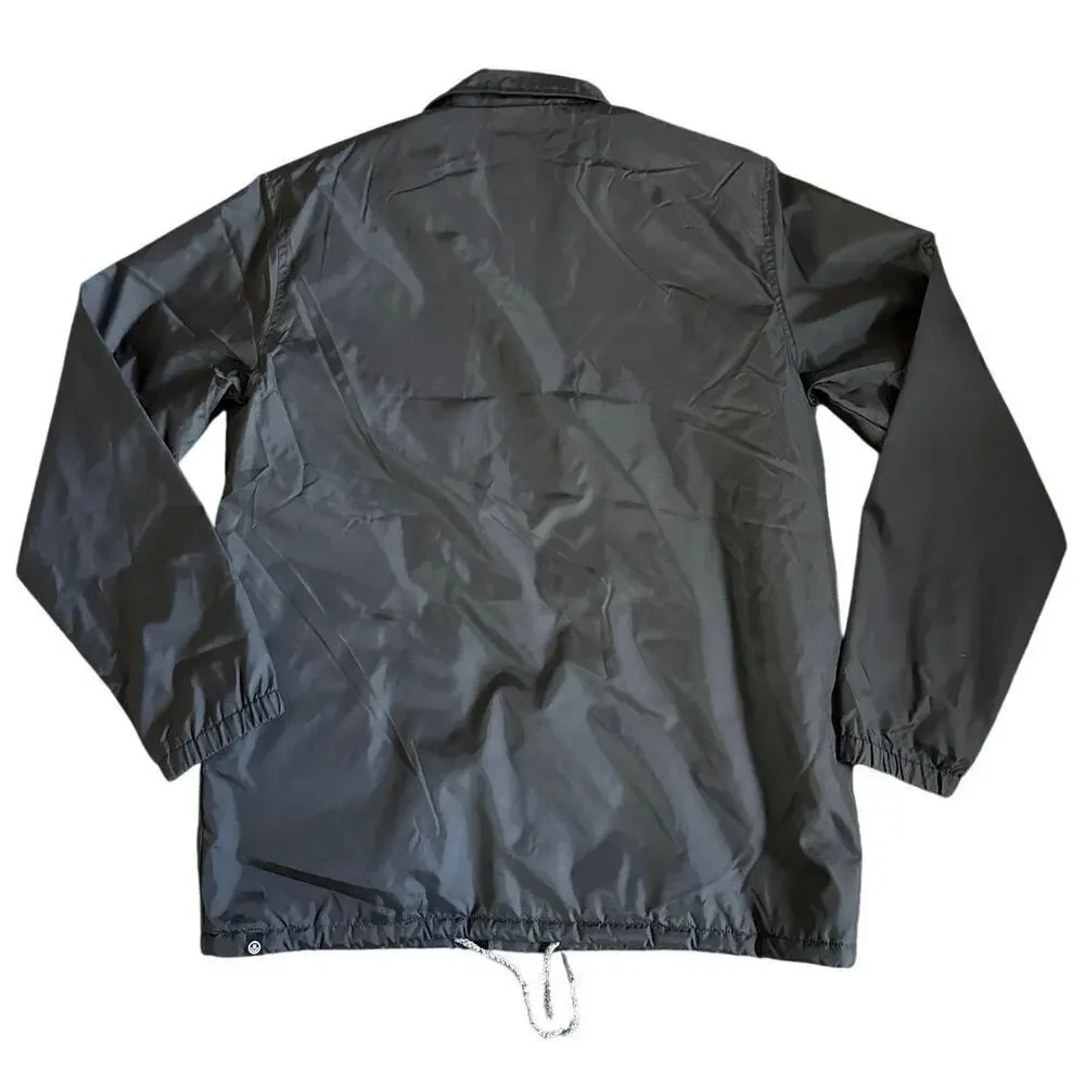 NWOT Men’s Neff Coach Jacket Black Lined Windbreaker Size XL